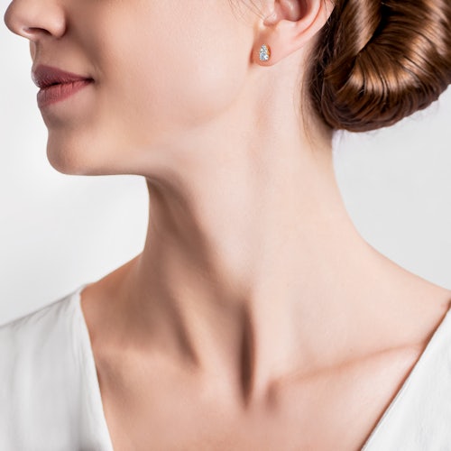 Kolczyki Fairytale: złoty, diamenty laboratoryjne